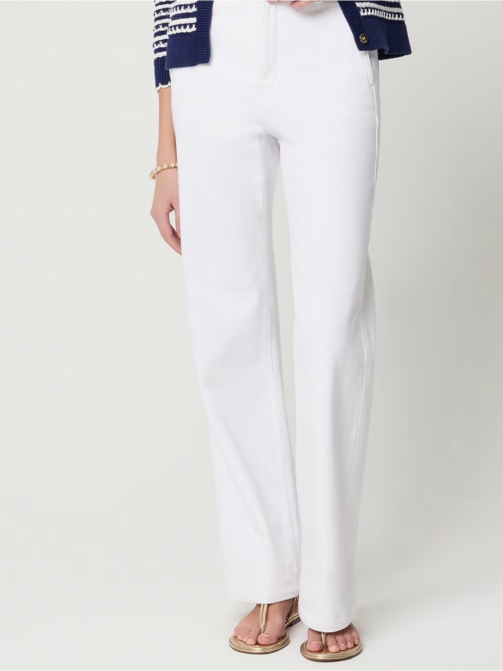 JCrew high-rise trouser jean 28 white
